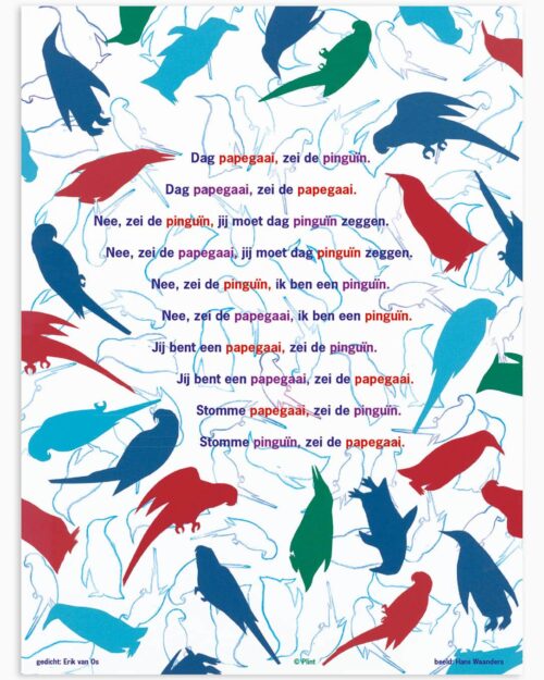 Plint - ISBN 9789059304642 - Poëzieposter De Pinguin en de papegaai- gedicht Erik van Os op poster 5