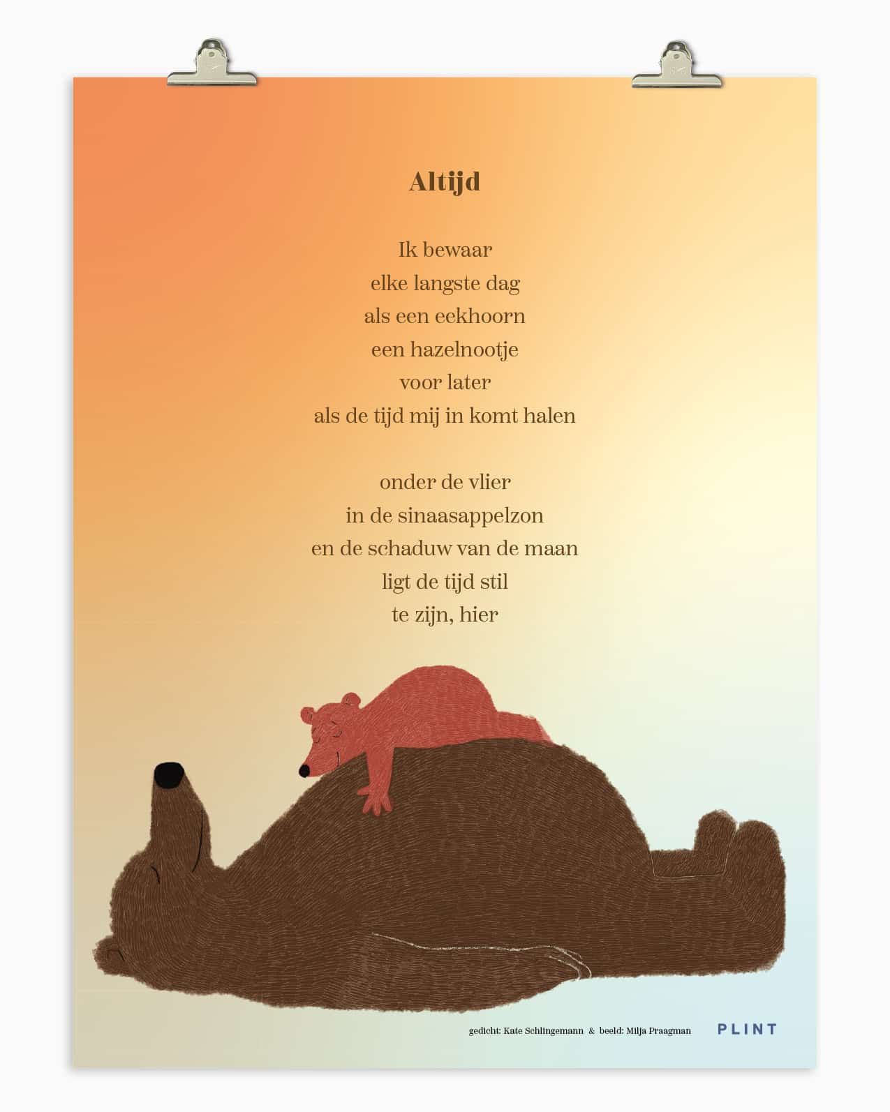 Plint Poëzieposter Altijd Plaatjes site Poëzieposter Altijd - Afbeelding 1